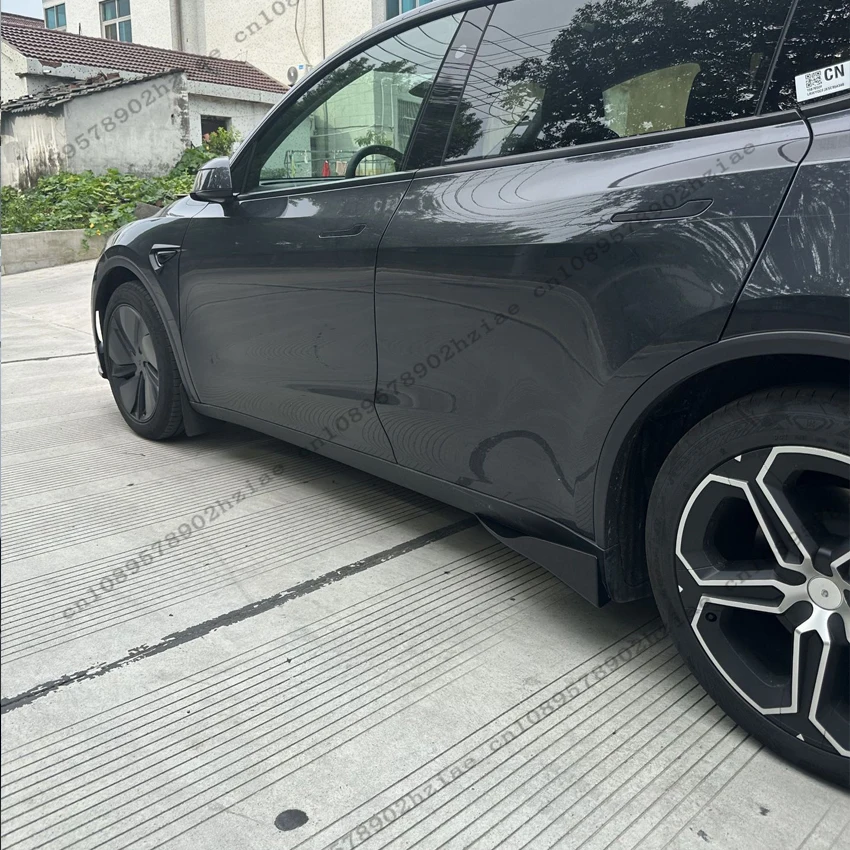 2 قطعة المصد الجانبي المفسد الجانب تنورة ل تسلا نموذج Y Juniper 2025 + عالية الجودة ABS لمعان الأسود الخائن الناشر الجسم أطقم