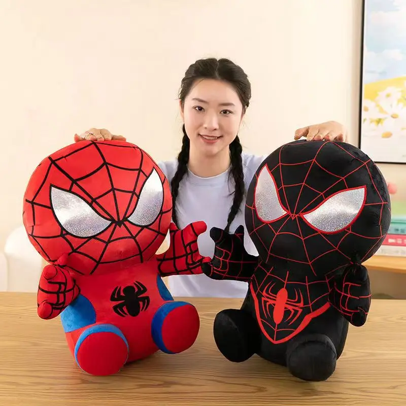 25CM Marvel Movie The Avengers Anime Cartoon Figure Spider Man Fills Plush Toys Kawaii Cute Stuffed Dolls Child Christmas Gifts