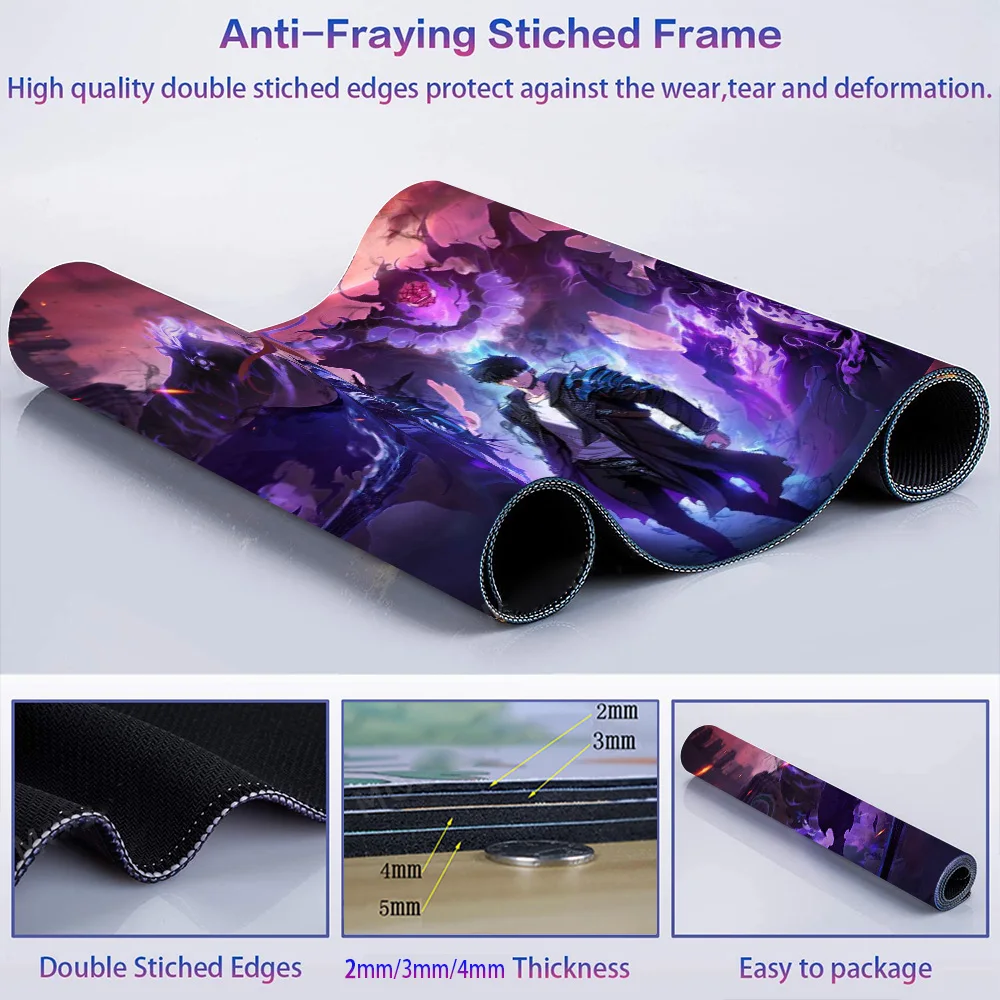 Solo Leveling Mouse Pad Gamer Accessories Mousepad Xxl Computer Keyboard Mat Rubber Carpets Desk Protector 1000x500mm Anime