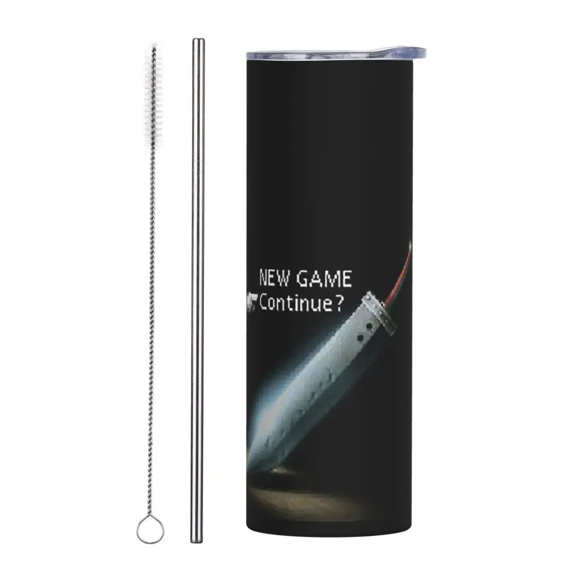 Final Fantasy Stainless Steel Tumbler Vacuum Insulated Mugs Thermal Cold Cups Straws With Lid 20oz