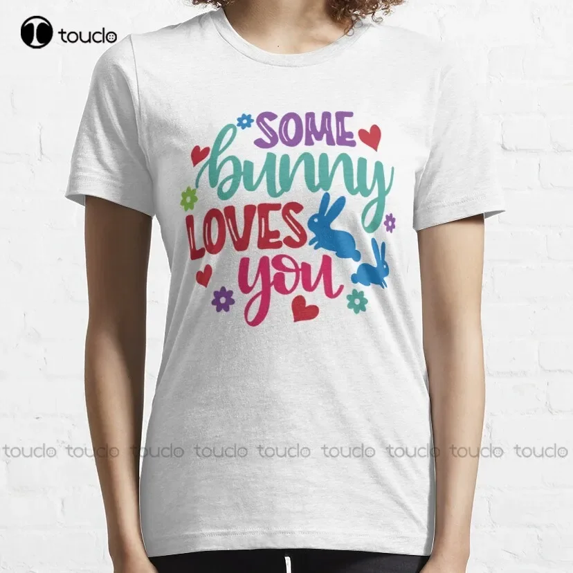 Some Bunny Loves You Classic T-Shirt Bowling Shirts For Men Tee T Shirts Digital Printing Harajuku Streetwear Xs-5Xl Cartoon