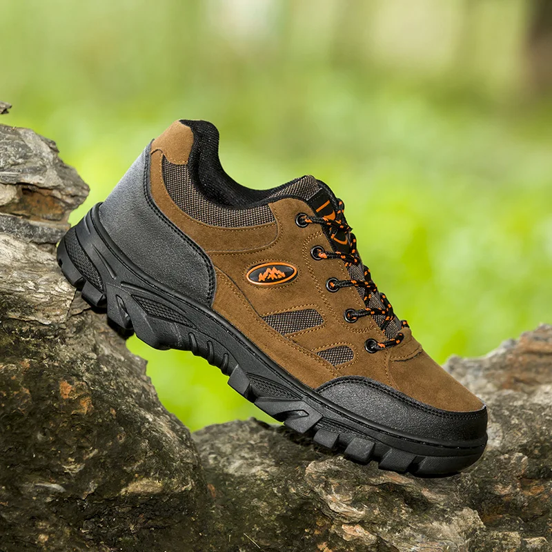 Outdoor Men's Hiking Shoes Non-slip Men's Climbing Shoes Casual Trekking Sneakers Comfortable Wear-resistant Lace-Up Sports Shoe