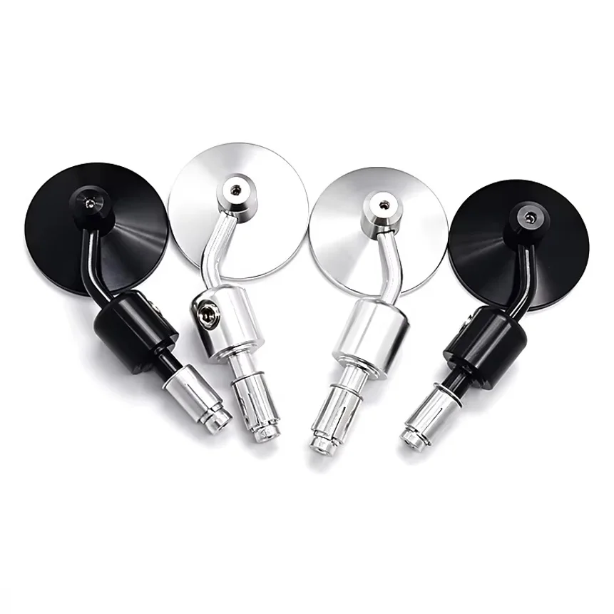 Motorcycle Mirrors CNC Aluminum Universal Handlebar End 7/8" Rear View Mirror For Honda Street Bike Scooter E-bike Side Mirror
