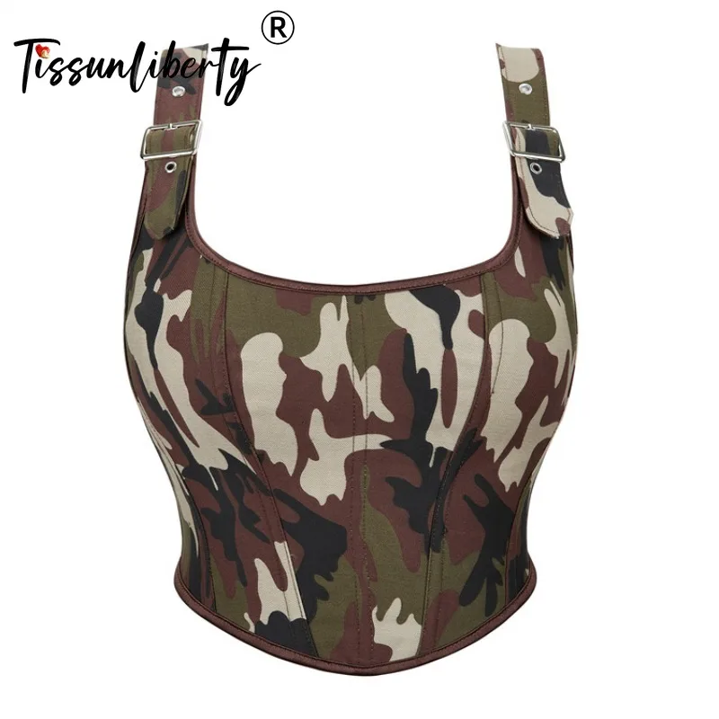 

Camouflage Women's Tight Corset Mujer Vintage Sexy Underwear Waist Trainer Slimming Body Shapewear Tops For Women Steampunk