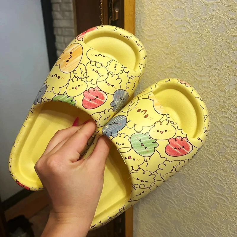 Non-slip Slippers Female Outer Wear Bathroom Indoor Home Sandals Female Summer Eva Big Sizes Flip Flops Flat Sandals