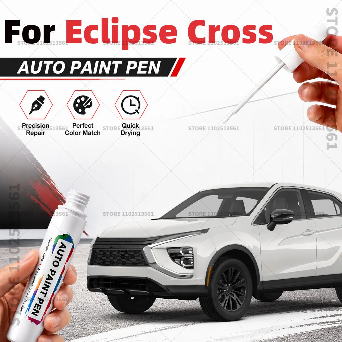 Car Paint Repair Marker Pen Quick Dry Scratch Remover Touch Up Coating Pen For Auto Accessories For Mitsubishi Eclipse Cross