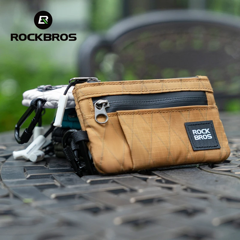 ROCKBROS Borsa per telefono da ciclismo Borsa a mano portatile leggera con fibbia appesa Borsa per carte multifunzione Borsa per riporre oggetti