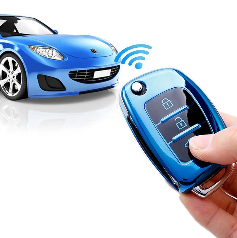 TPU Flip Key Car Key Case Cover for Hyundai IX25 IX35 IX45 I30 HB20 Elantra Solaris Sonata Santa Fe Sport Tucson