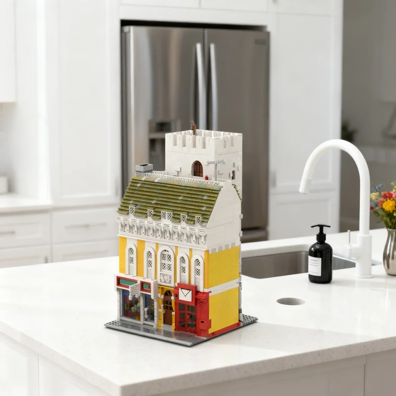 

5831pcs MOC K8008 Pizzeria And Post Office Modular Streetscape Model Building Blocks Architecture Toy Christmas Gifts Brick Kids