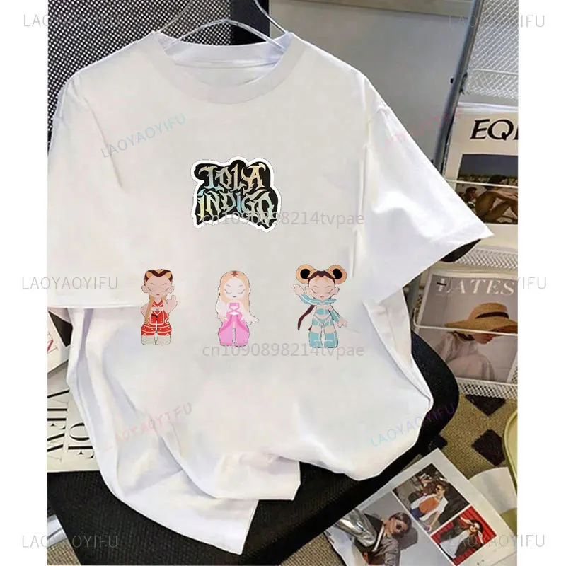 2025 لولا النيلي Camiseta جولة ميرش القطن س الرقبة روح الدعابة تي شيرت اسبانيا المغني شعبية قميص رائجة البيع القمم امرأة Y2k الملابس #3