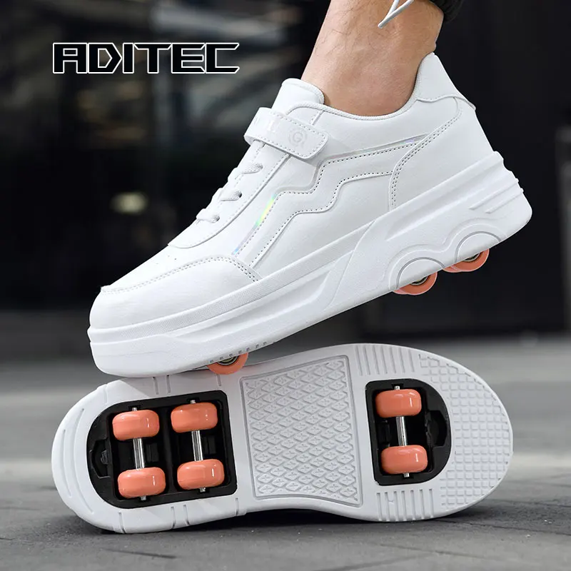 

Подарок на день рождения для детей, 6-колесные роликовые коньки, подходящие для спортивной обуви на открытом воздухе и наслаждение удовольствия на роликовых коньках.