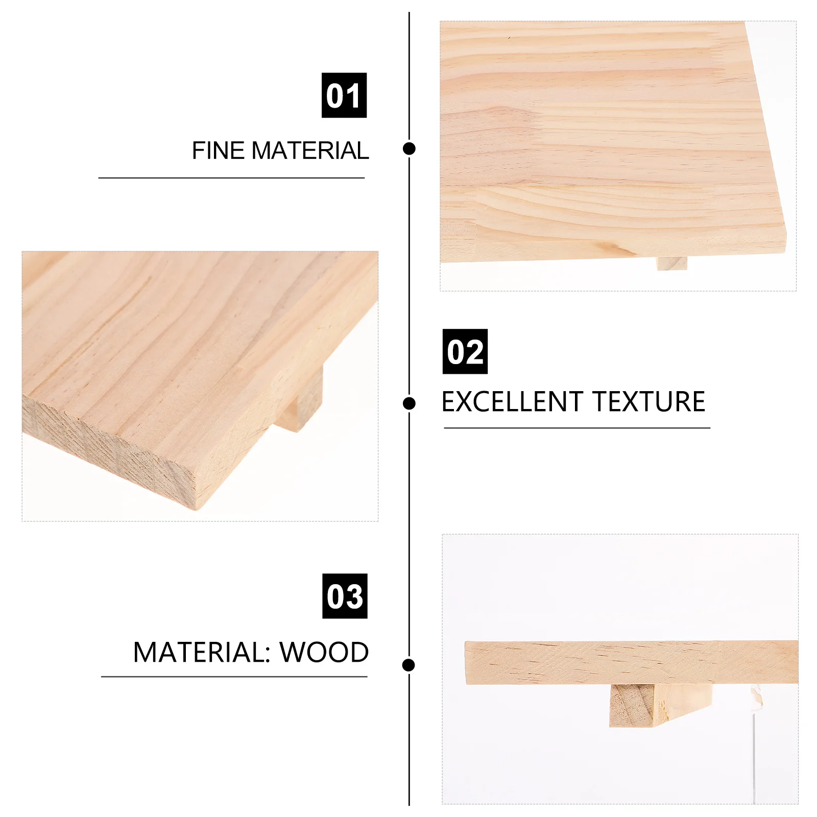 

24x24cm Solid Wood Board Pottery Clay Sculpture Tool for Handmade Art Avoid Direct Contact with Desk Solid Wood Board