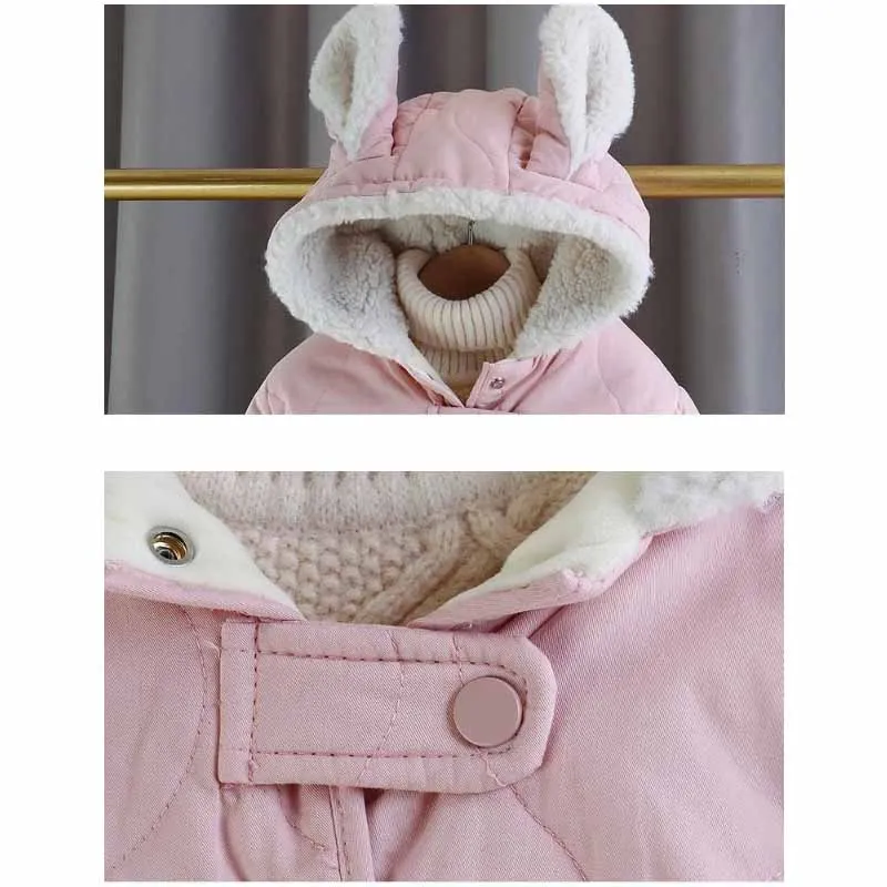 Abrigo acolchado con capucha para niña – Cálido algodón de invierno - imagen 5