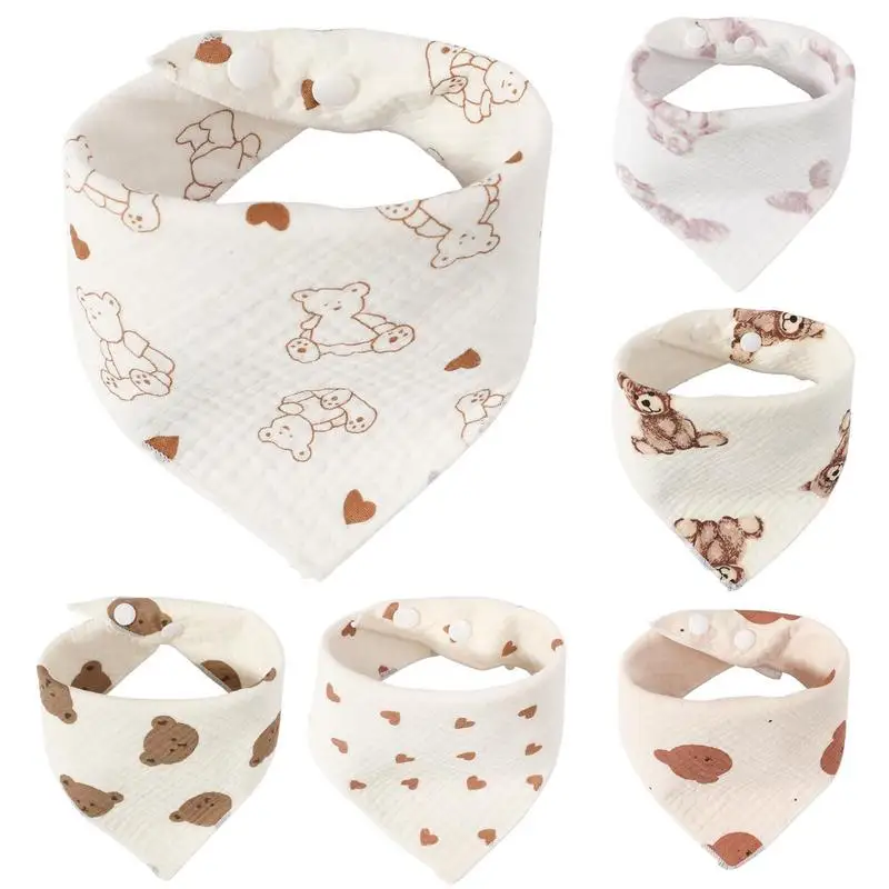

Baby Bibs for Drooling and Teething 6 Pieces Kid Drool Cloth Burp Towels Soft Absorbent Toddler Bibs Baby Feeding Towel for Home