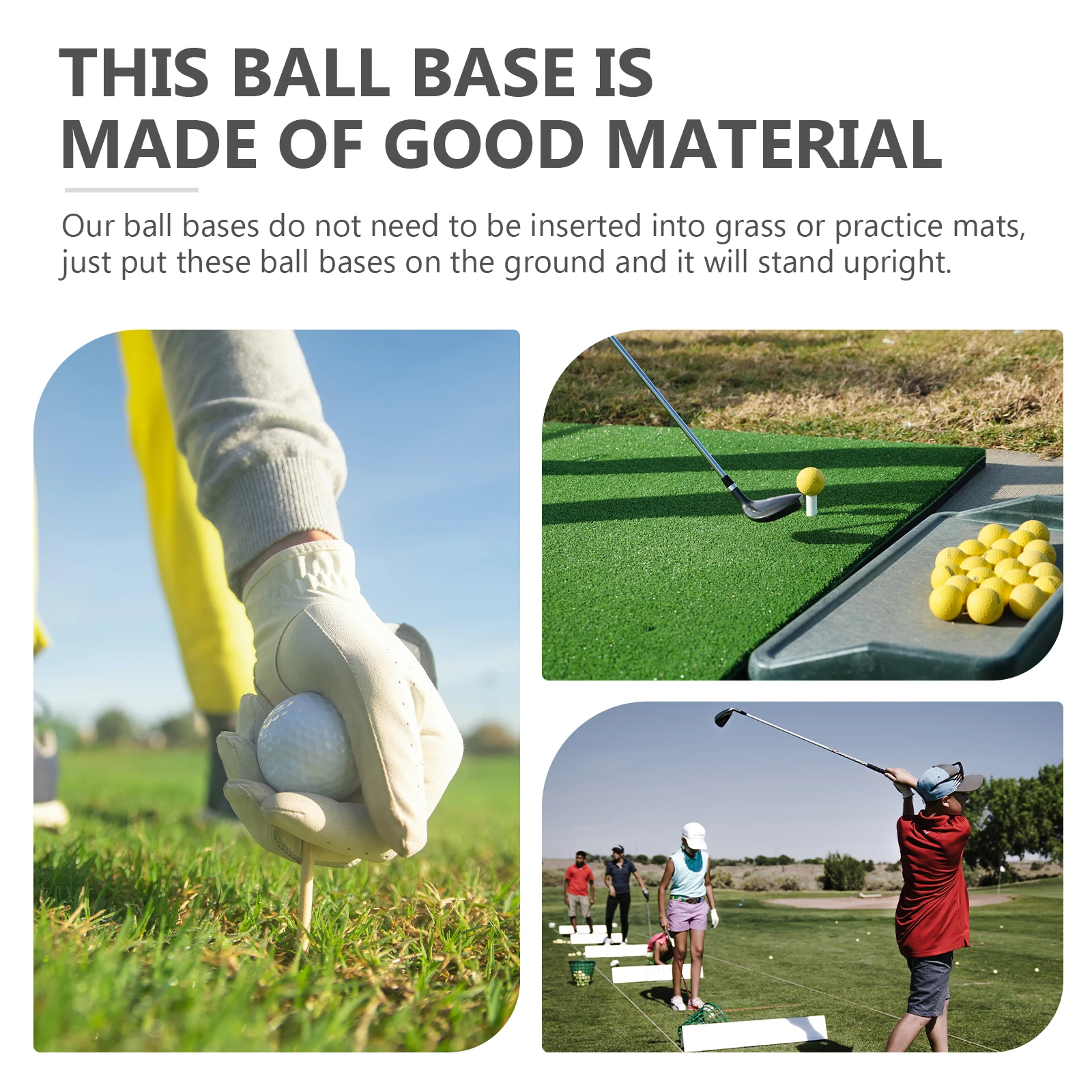 

20Pcs Reliable Golf Ball Holder Tees Practical Reusable Lightweight Durable Golf Supplies Easy to Convenience