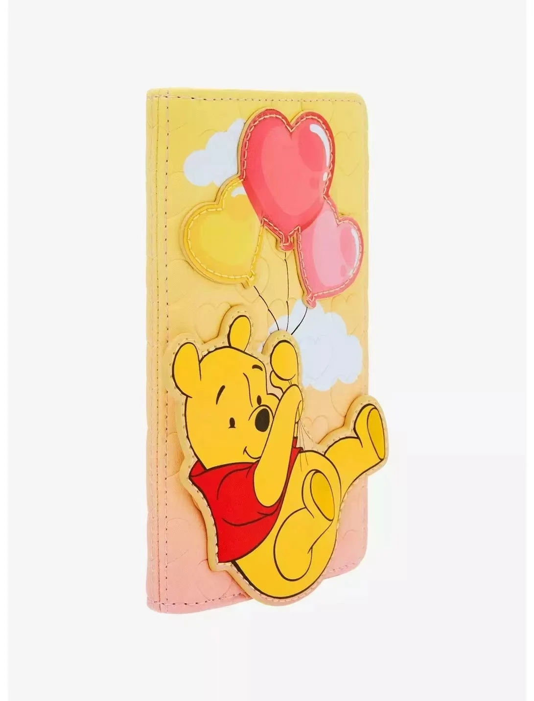 Carteira Winnie The Pooh em couro PU com cartões pretos e brancos, porta-cartões de grande capacidade, bolsa para presente