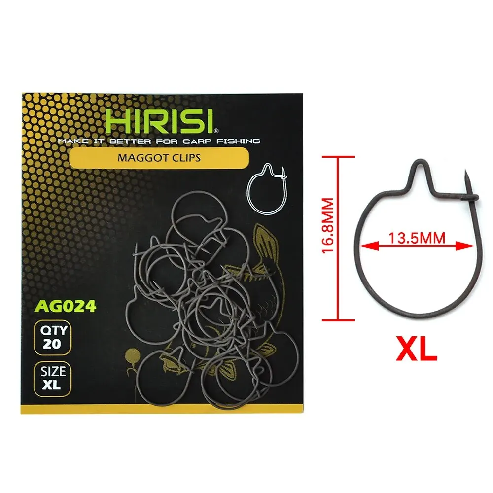 Hirisi 20 stks Karper Visgerei Made Clips Karpervissen Accessoires voor Karper Aas 4 Maat Beschikbaar AG023