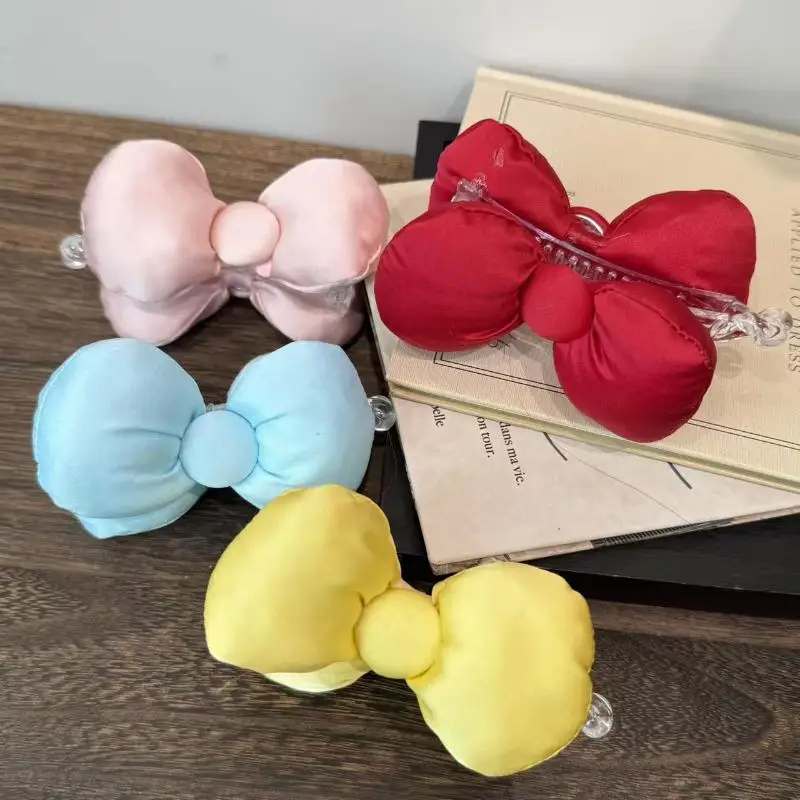 

Японская милая красочная заколка для волос с хлопковым бантом для женщин и девочек, модная заколка для волос в виде булочки, зажим-банан, аксессуары для волос