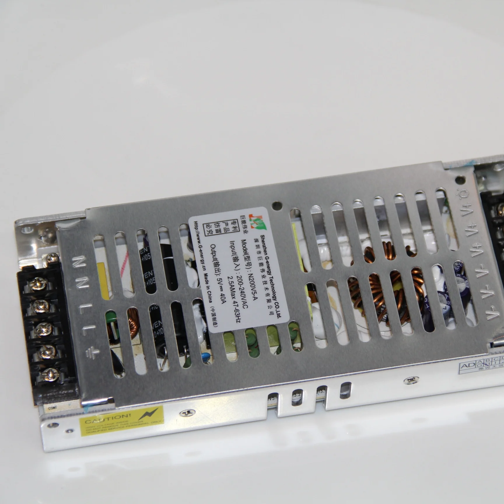 Alimentazione display a colori a LED N200V5-A 200-240VAC Tensione di ingresso 5V40A Uscita Pubblicità Display elettronico Alimentatore schermo