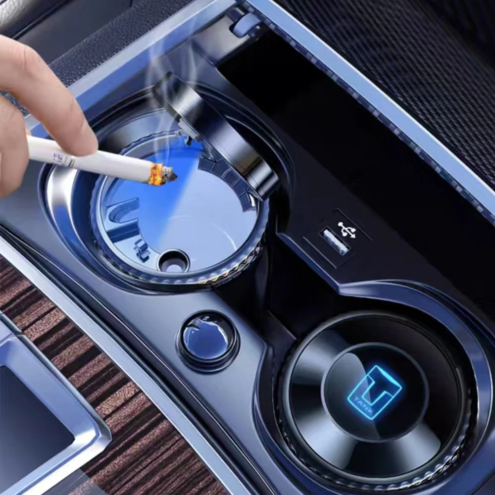 Nadaje się do WEY Tank 300/500 2023-2025 popielniczka samochodowa popielniczka do wnętrza samochodu artefakt z pokrywką wysokiej klasy akcesoria do wnętrza samochodu