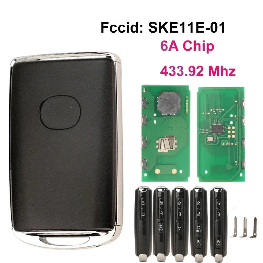 SKE11E-01+6A chip+433.92Mhz Car Smart Remote Key Fob for Mazda 3 6 MX-5 MIATA CX-9 CX-3 CX-5 CX-30 Axela CX-4 CX-8 CX9 2019-2023 