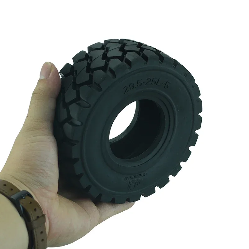 2PCS Rubber Forklift Tyres 137mm Loader Model Tyres for 1/14 RC Trucks Loader