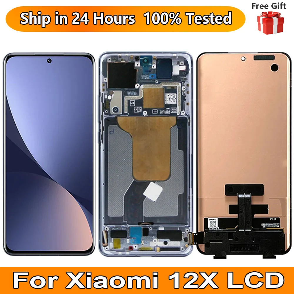 

6.28“OLED For Xiaomi 12X LCD Display Touch Screen Sensor Digiziter Assembly Replace For Xiaomi 12X LCD With Frame