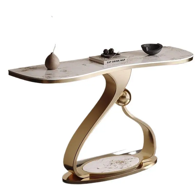 LH light luxury rock slab entrance table modern simple living room case end view table