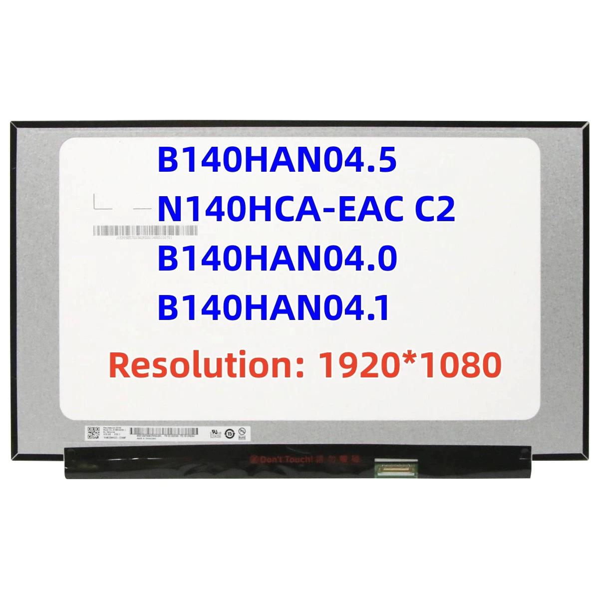 B140HAN04.5 N140HCA-EAC C2 B140HAN04.0 B140HAN04.1 14Inch IPS Laptop LCD Screen 1920x1080 30pins eDP