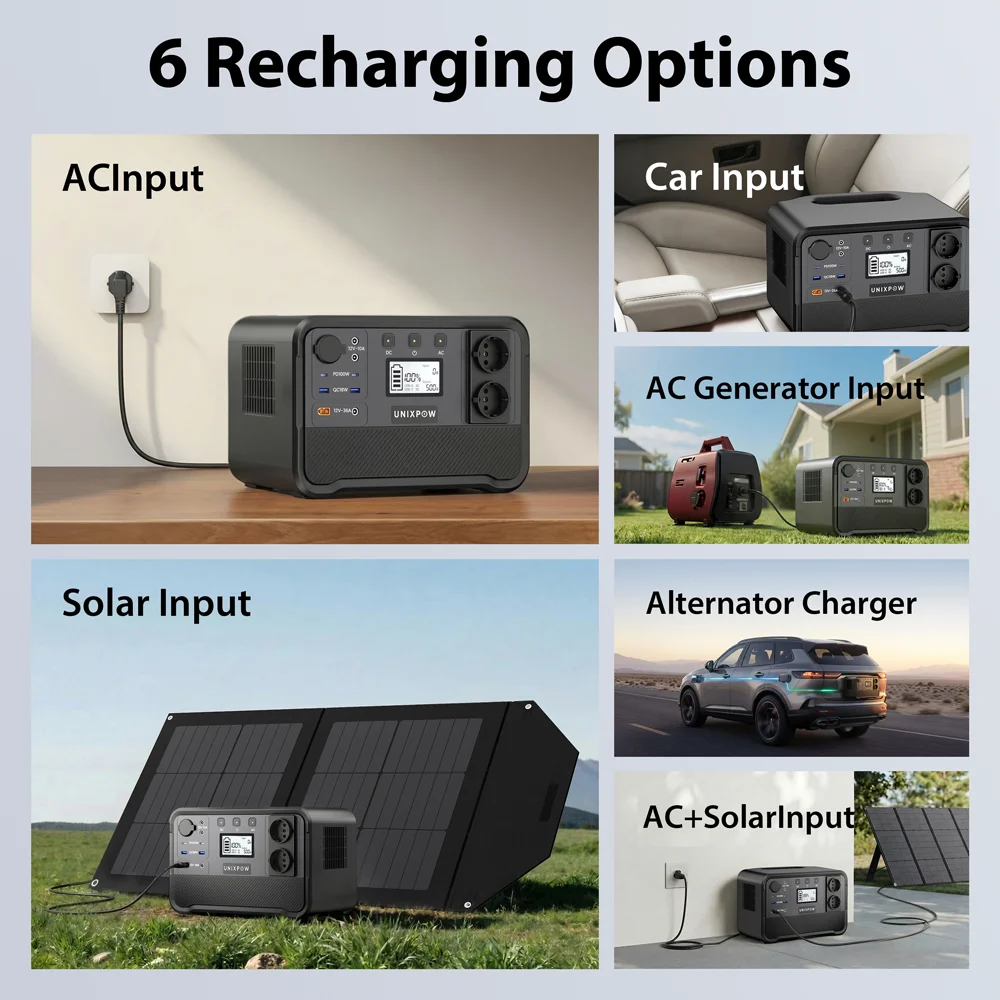 700W MPPT LiFePO4 Solar Generator Portable Power Station 210000mAh Pure Sine Wave Battery Bank Camping Emergency Backup Outdoor