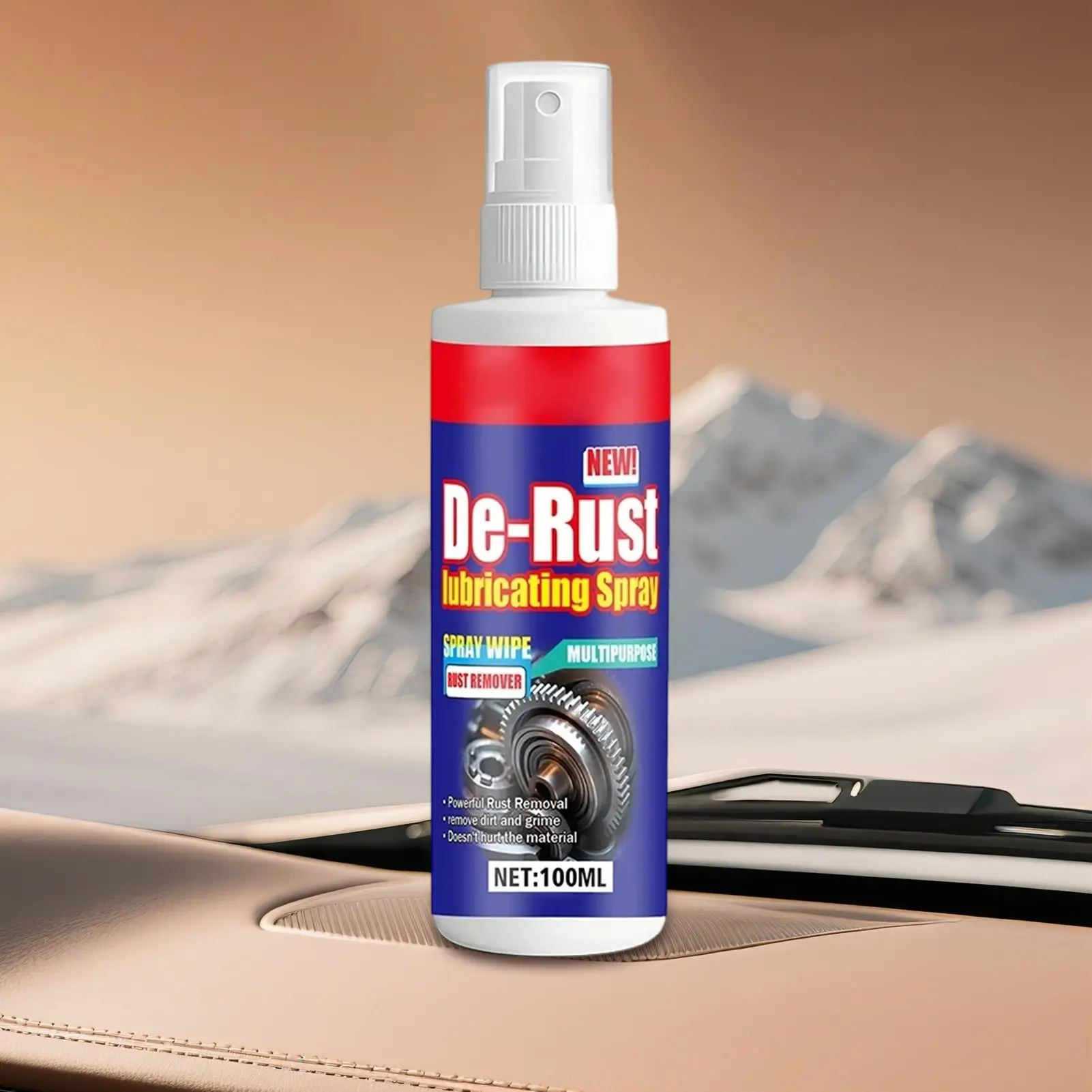 Rust Remover For Car Instant Shine Polishing Long-Lasting Cleaning Restorer 100ml Car Chrome Spray Scratch Remover For