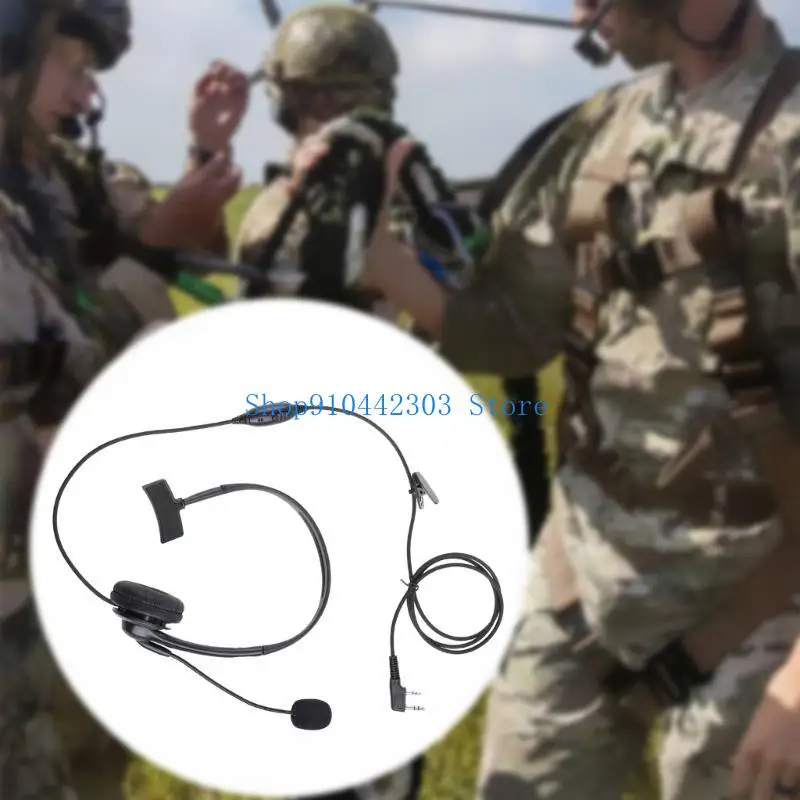 

652F Covert Acoustic Earpiece Headset Mic with PTT for Kenwood Radio TK UV-5RE UV-5RE+Plus UV-5RC UV-B5 UV-B6 BF-K5 2Pin
