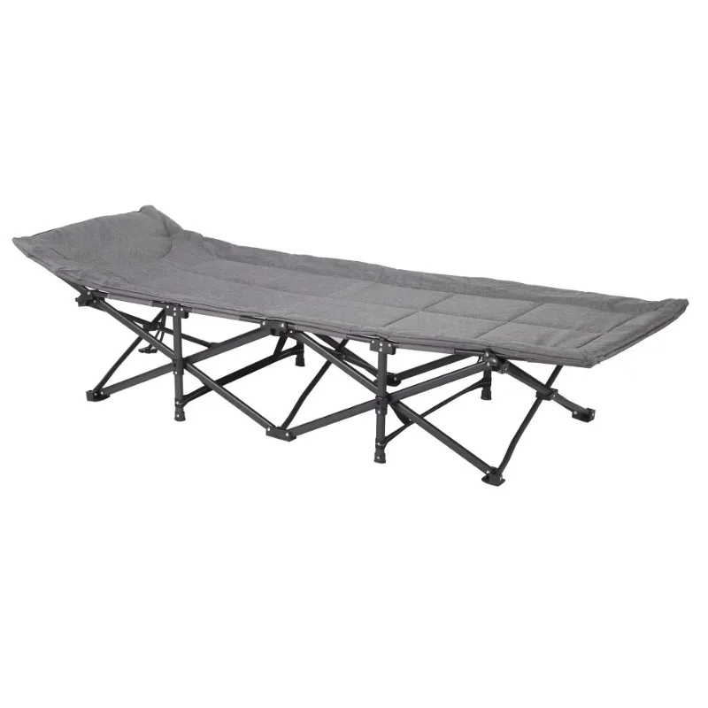Simple multifunctional metal outdoor folding lunch rest bed office nap integrated recliner