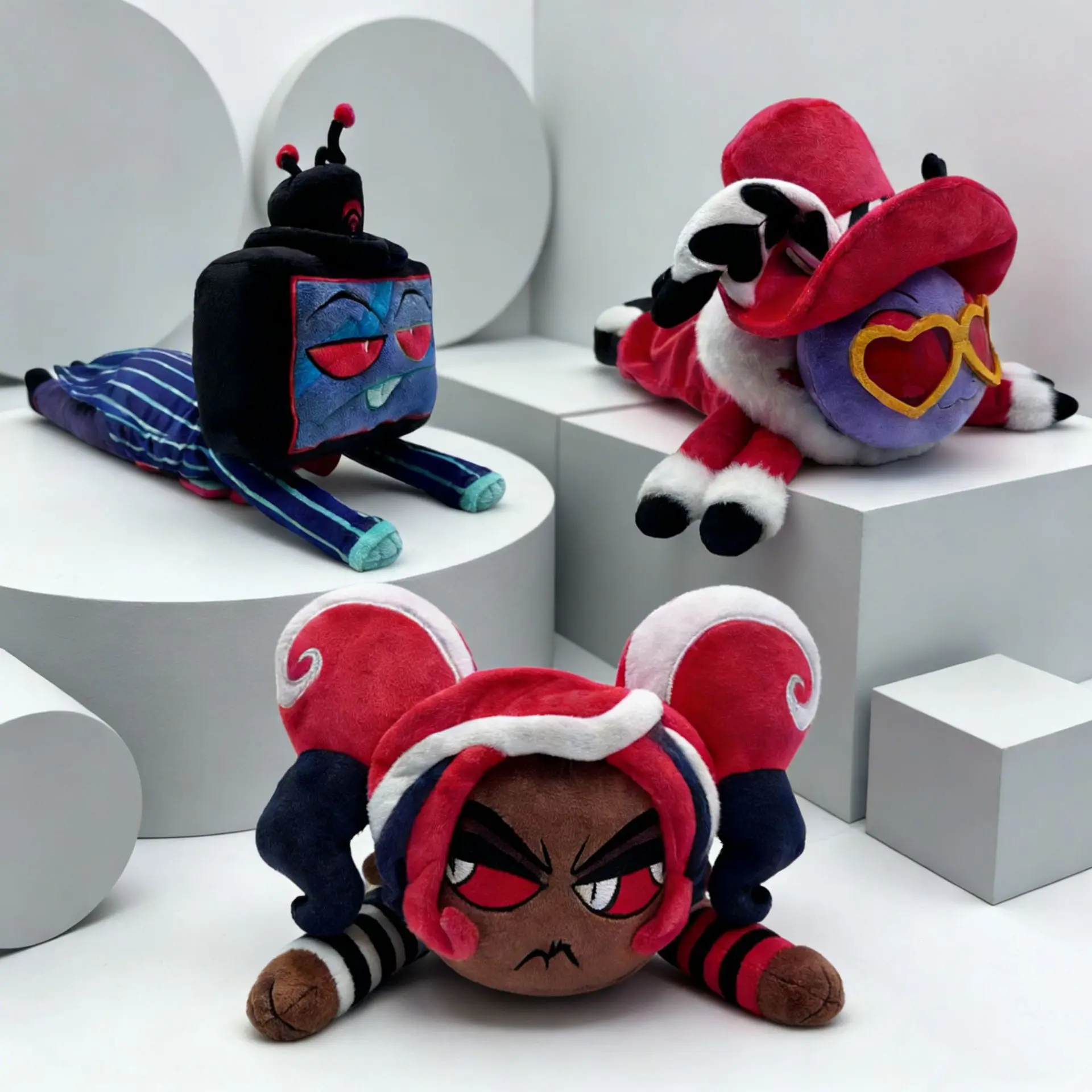 

2026 Amine Hazbin Hotel Vox Cushion Plush Toys Vaux Love Hat Niffty Anime Peripherals Toy Birthday Christmas Gift For Children