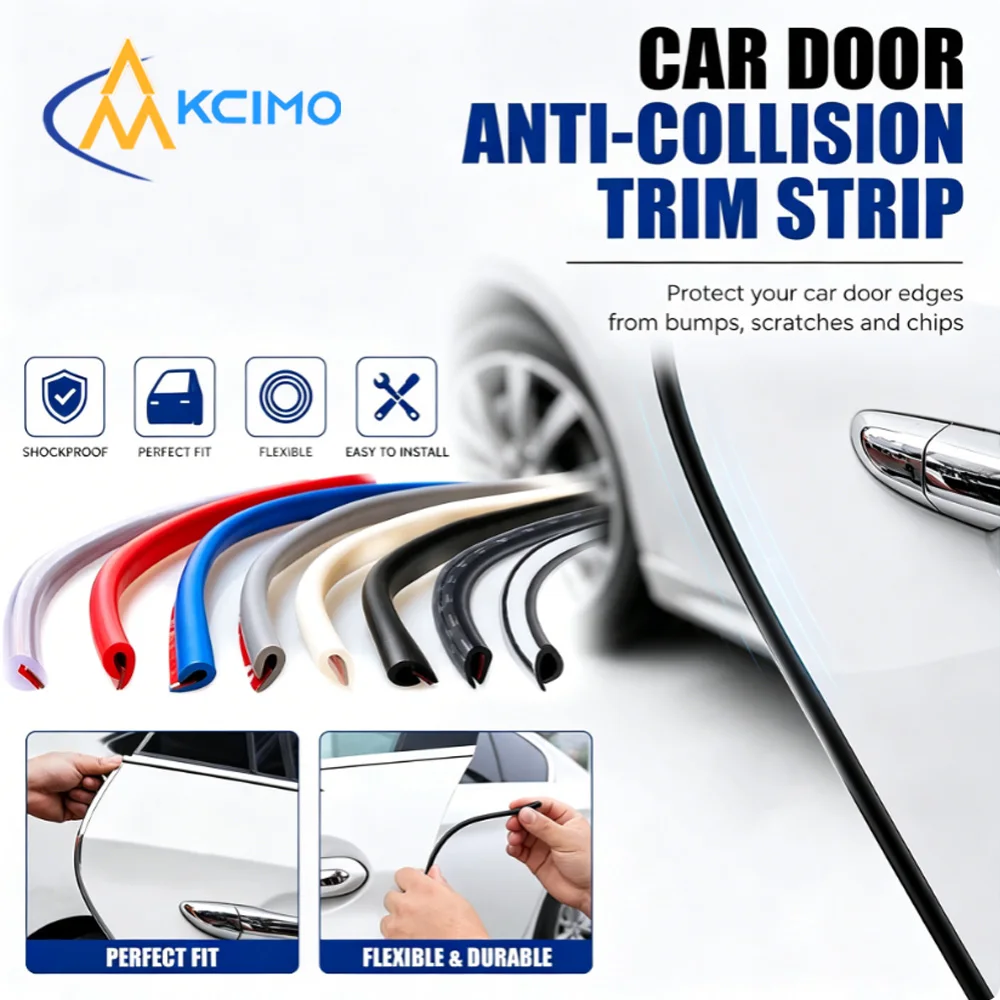 

High Elastic 5 M U Type Car Door Protector Strip Door Edge Seal Waterproof Dustproof Anti-Collision Trim For All Vehicles