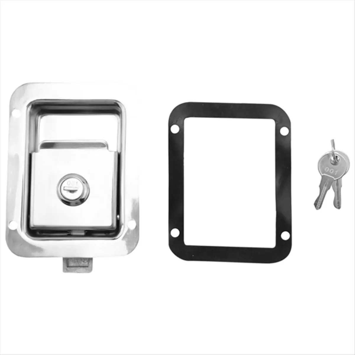 Super Sale Paddle Slam Latch with Lock & Key Travel Trailer Lock Stainless Steel RV Door Latch Heavy Duty Flush Mount Handle Lat
