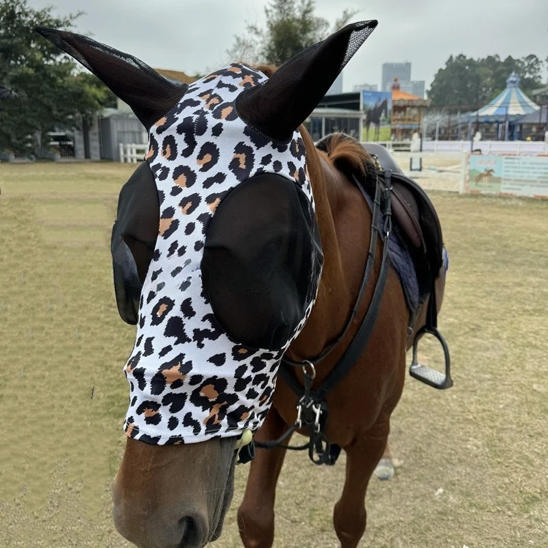 Horse face cover mosquito proof horse head cover breathable horse face cover insect proof and mosquito proof horse head cover