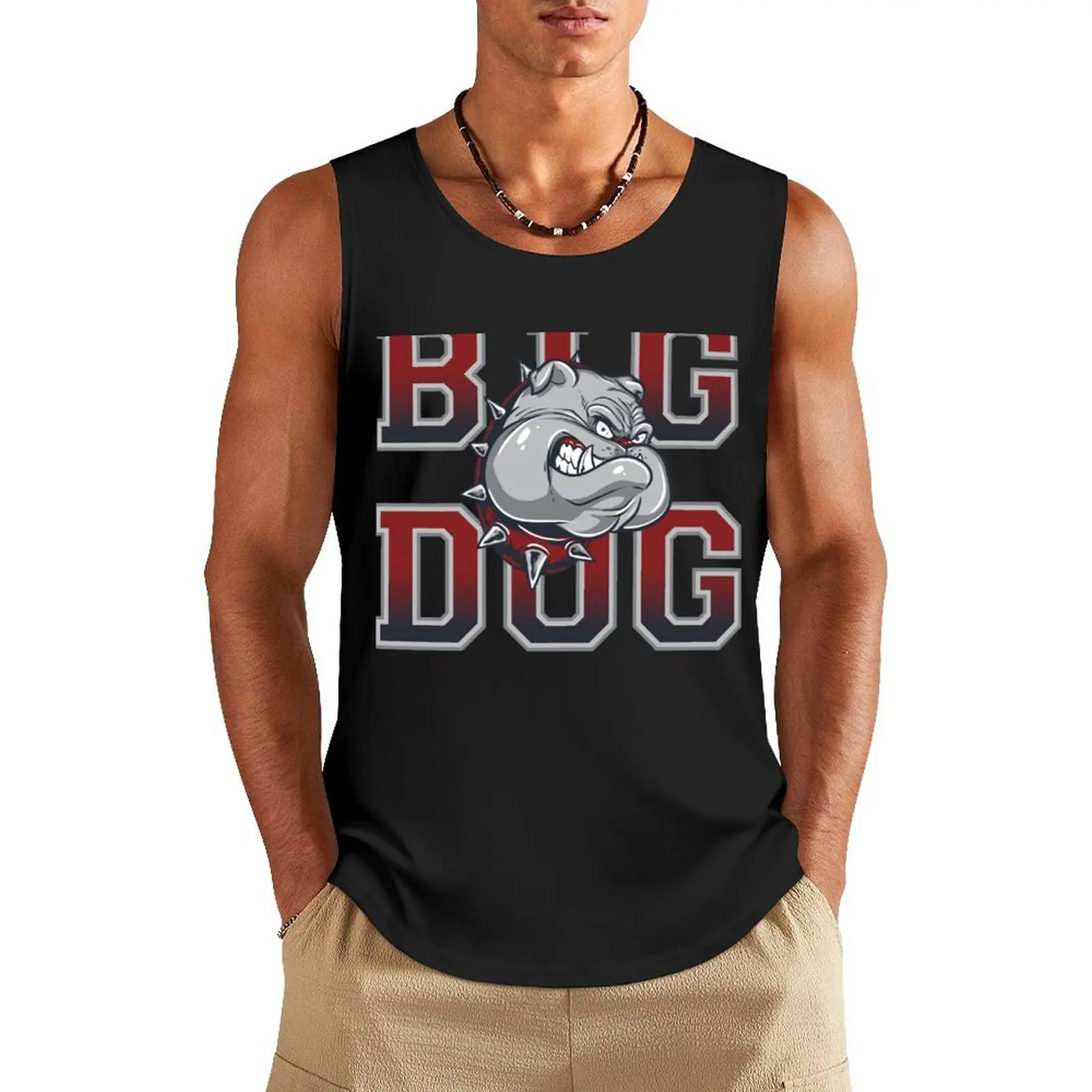 

The Big Dog Is Here Tank Top t-shirt for man man sexycostume Sleeveless men muscle t-shirt