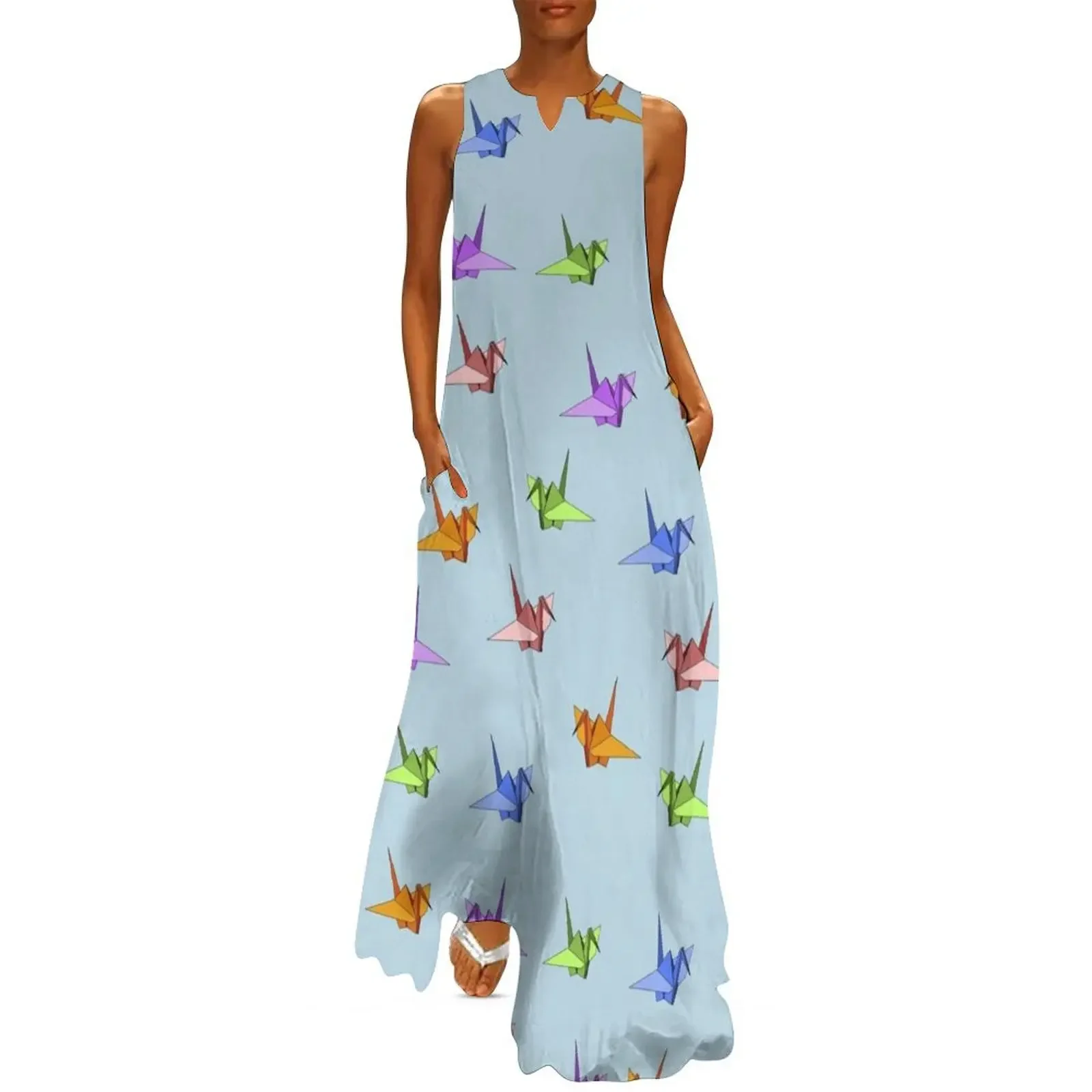 

Paper Cranes Long Dress Dress woman Long dresses Dress