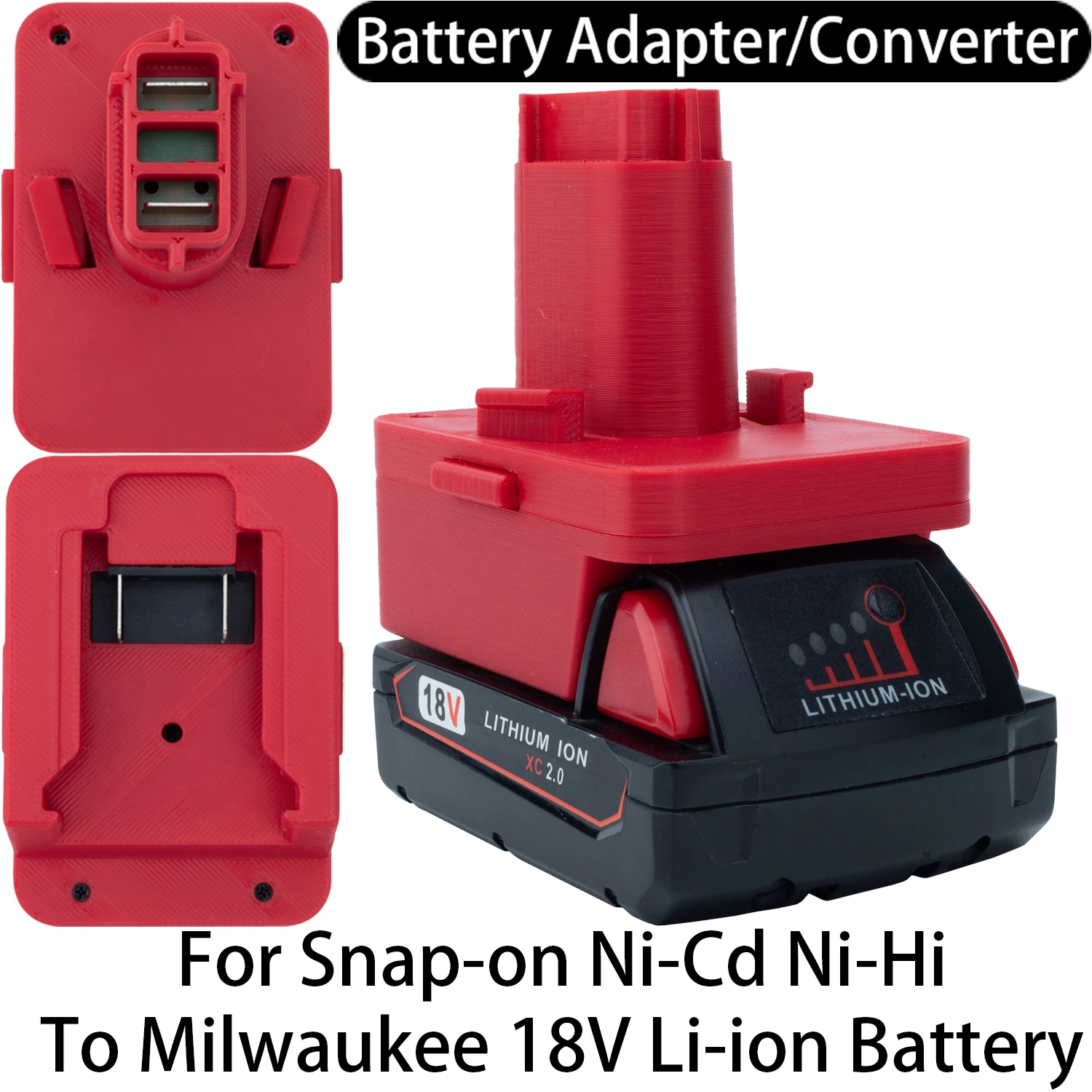 

Adapter Converter For Snap-on Ni-Cd Ni-Hi Tool To Milwaukee 18V Li-ion Battery Adapter Converter Power Tool Accessory