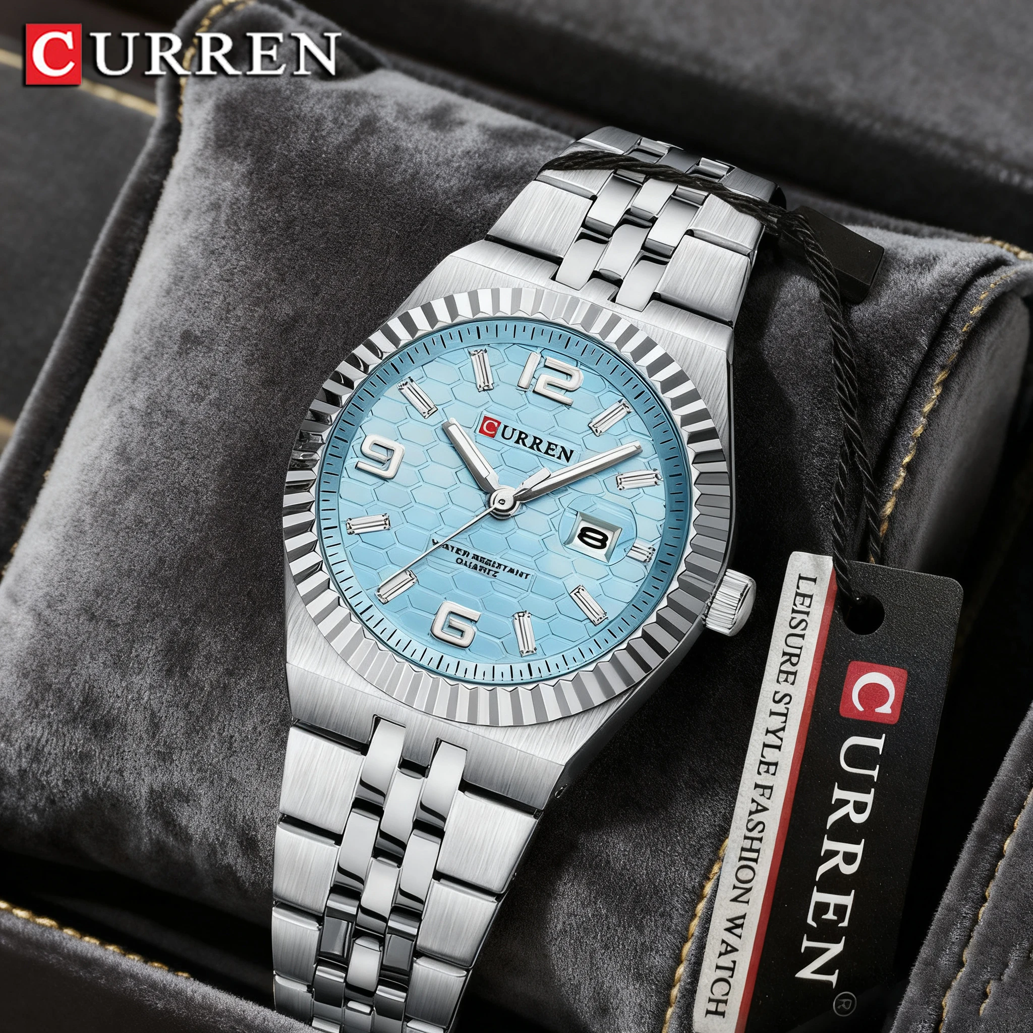 CURREN Women's Watch Analog Quartz Waterproof Ladies Wrist Watches with Date Dainty Fashion Luxury Stainless Steel Watch