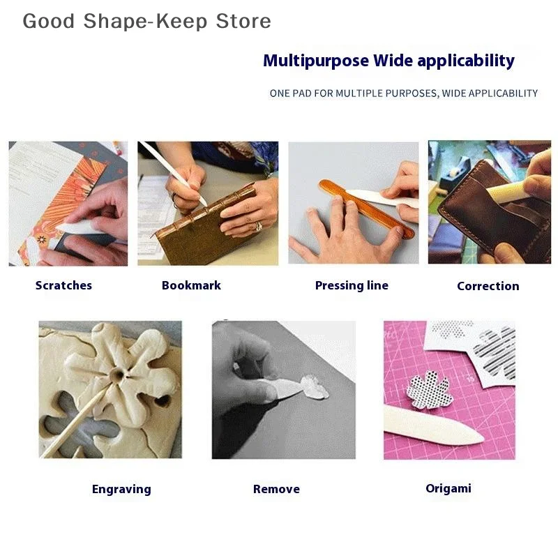 

2PCS Leather Bone Folder Set Handmade Sewing Tools for Craftsmen Leather Craft Paper Scoring Folding Creasing Edges