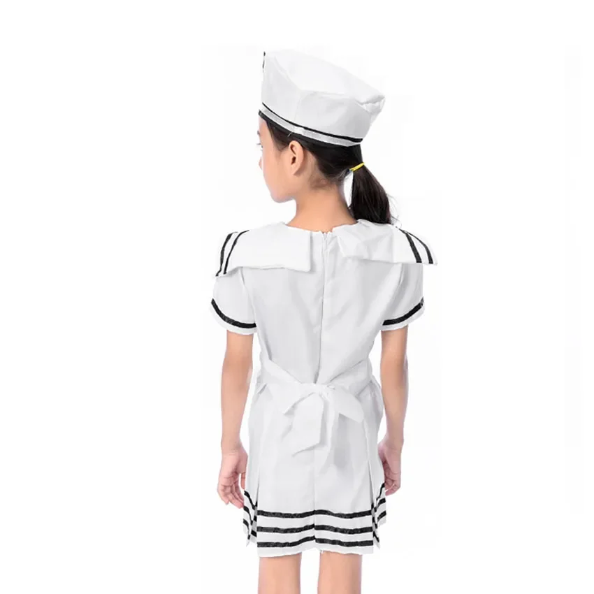 Cosplay Marine Matrozenjurk Kostuums Kinderen Legerpak Unisex Scout Uniform Kerst Halloween Verkleedpartij Podiumdans