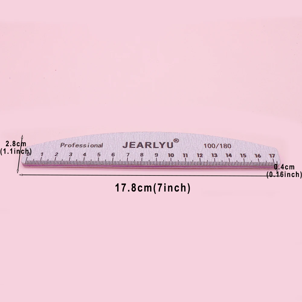 10/50Pcs 전문 네일 파일 도매 연마 쉐이핑 손톱 하프 문 그레이 샌드페이퍼 손톱 파일 페디큐어 매니큐어 도구