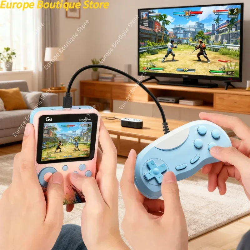 携帯型レトロゲーム機-新型2人用fc携帯型ゲーム機-クラシック-リトルオーバーロード-ミニミニ-子供時代ノスタルジックバージョン