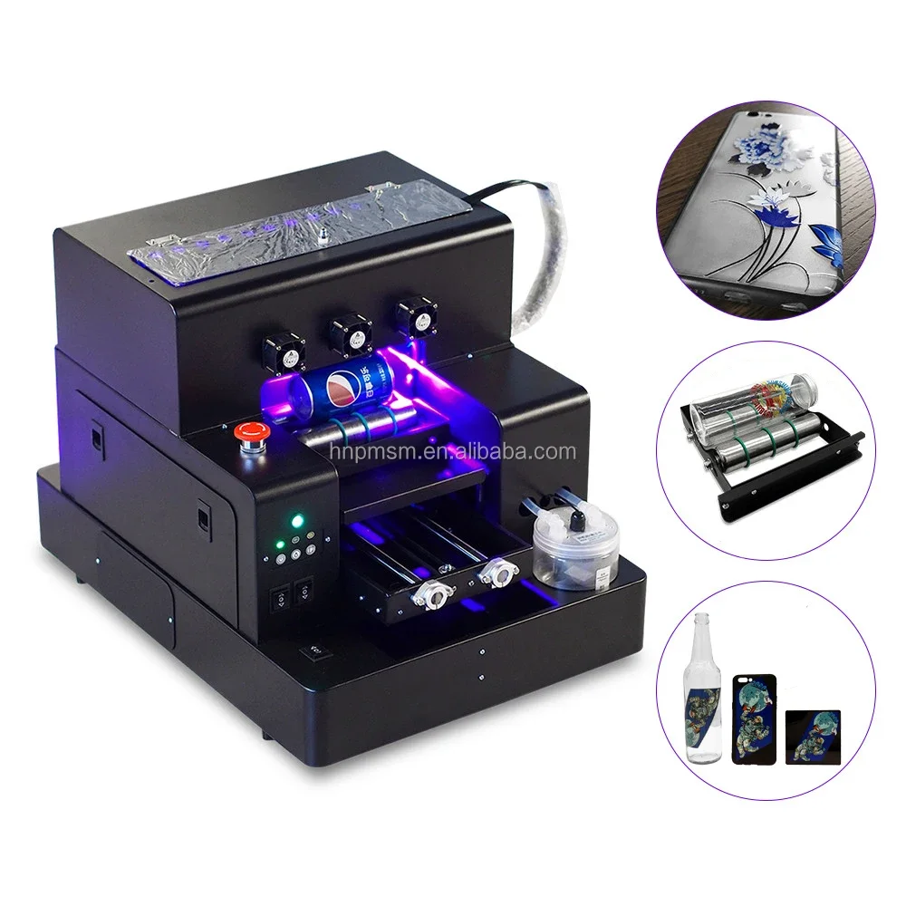 Popular A4 Inkjet Printer Low Budget Uv Digital Printer Of Cup And Glass Flat Bed Label Printing Machine