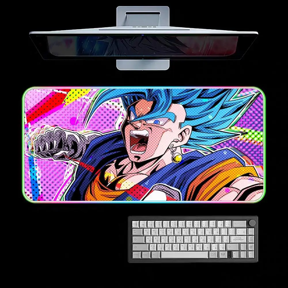 Classic Anime Dragon Ball Mouse Pad RGB Gaming Mouse Pad Desk Mat HD Gamer Large LED Light XXL MousePads