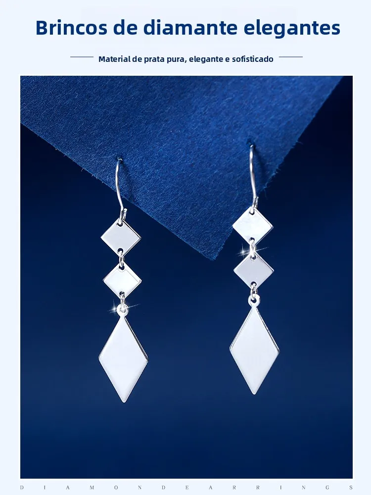fashionable-diamond-shape-silver-earrings-women's-pure-silver-2026-new-popular-unique-design-birthday-gift-for-best-friend