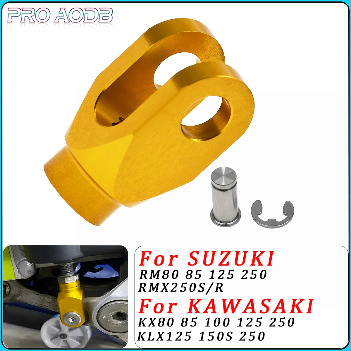 

Motorcycle Rear Brake Clevis For SUZUKI RM80 85 125 250 RMX250S/R DRZ400S/R DRZ400SM KAWASAKI KX80 85 100 125 250 KLX125 150S