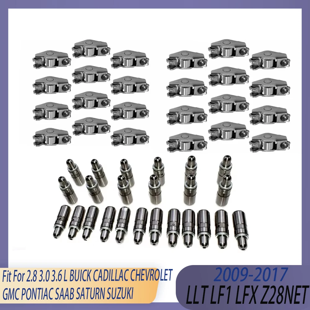 

12x 24x Rocker Arm / Hydraulic Valve Lifter Kit Fit 2.8 3.0 3.6 L For BUICK CADILLAC CHEVROLET GMC PONTIAC SAAB SATURN SUZUKI